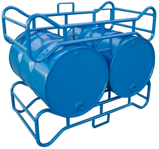 Imagen de Soporte de Acero Azul 2 Bidones de 250 litros Ref.3030