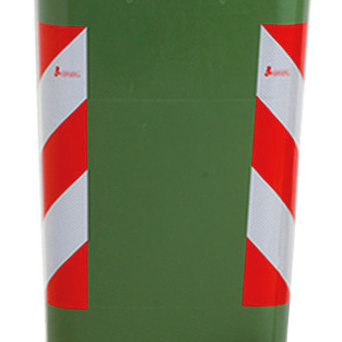 Imagen de Banda reflectante rojo blanco para contenedor 1000 litros 