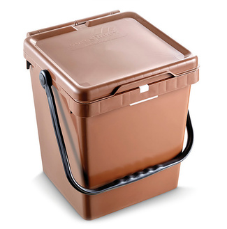 Imagen de Cubo para Residuos Domésticos ECOBOX Marrón 20 Litros 