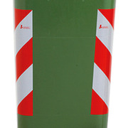 Banda reflectante rojo blanco para contenedor 1000 litros 